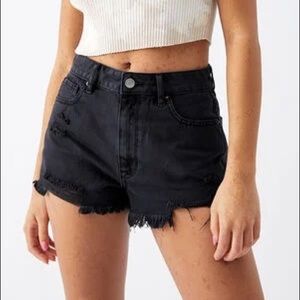 NWT Pacsun Black Distressed High Waisted Festival Shorts